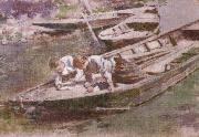 Theodore Robinson Two in a Boat painting